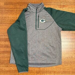 NFL‎ Green Bay Packers Mens XL Pullover 1/4 Zip Fleece Lined Jacket